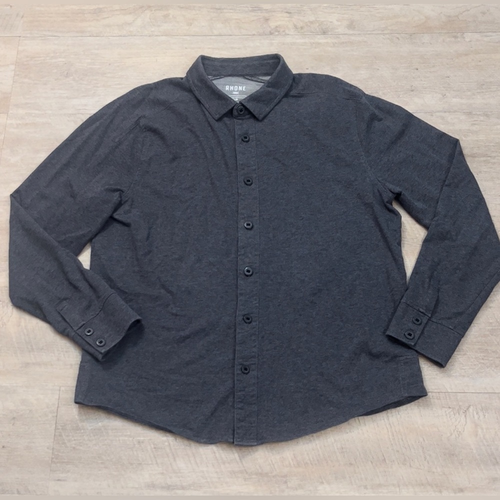 Rhone Men’s Organic Cotton/Wool Button Down Long Sleeve Shirt Size Large